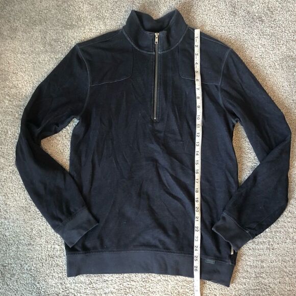 MERREL Selectwick 3/4 Zip Navy Sweater Medium - Picture 14 of 15